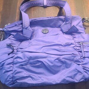 Lululemon Triumphant Purple Ruffled Gym Tote/Travel Shoulder Bag